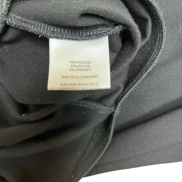 Eileen Fisher Black Ponte Knit Pull-On Elastic Waist Pant Size Small - Picture 8 of 9